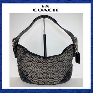 Coach Jacquard Leather Black Small Signature Soho
